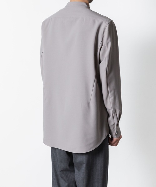 ATTACHMENT(アタッチメント)の「PE コンパクトツイル バンドカラー ドレスシャツ / PE COMPACT TWILL BAND COLLAR DRESS SHIRT(シャツ/ブラウス・メンズ・グレー系/ブラック/ネイビー/ホワイト・3/2/1)」の9枚目の写真