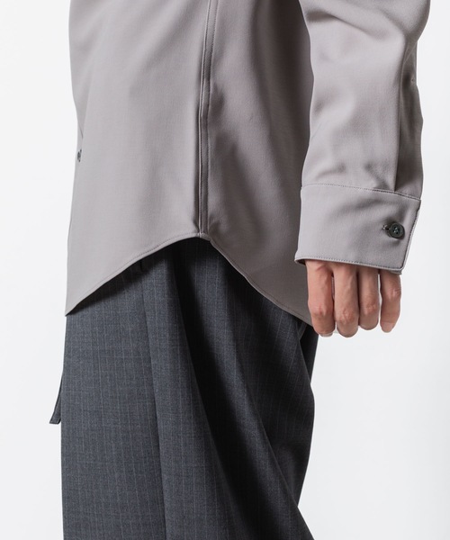 ATTACHMENT(アタッチメント)の「PE コンパクトツイル バンドカラー ドレスシャツ / PE COMPACT TWILL BAND COLLAR DRESS SHIRT(シャツ/ブラウス・メンズ・グレー系/ブラック/ネイビー/ホワイト・3/2/1)」の12枚目の写真