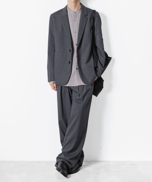 ATTACHMENT(アタッチメント)の「PE コンパクトツイル バンドカラー ドレスシャツ / PE COMPACT TWILL BAND COLLAR DRESS SHIRT(シャツ/ブラウス・メンズ・グレー系/ブラック/ネイビー/ホワイト・3/2/1)」の14枚目の写真