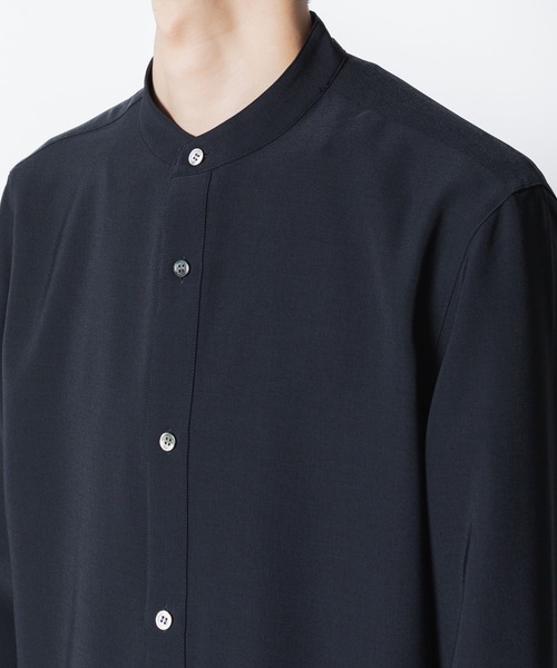 ATTACHMENT(アタッチメント)の「PE コンパクトツイル バンドカラー ドレスシャツ / PE COMPACT TWILL BAND COLLAR DRESS SHIRT(シャツ/ブラウス・メンズ・グレー系/ブラック/ネイビー/ホワイト・3/2/1)」の19枚目の写真