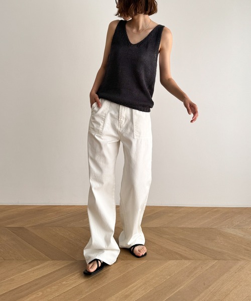 RENA LANGE JEANSダッフルコート/42/美品/レナランゲ　ジーンズ トレンチサイドオープンジレ 809113 | BlueOnionStore