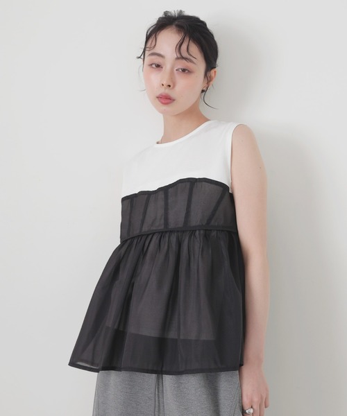 セール】ビスチェレイヤードトップス（Tシャツ/カットソー