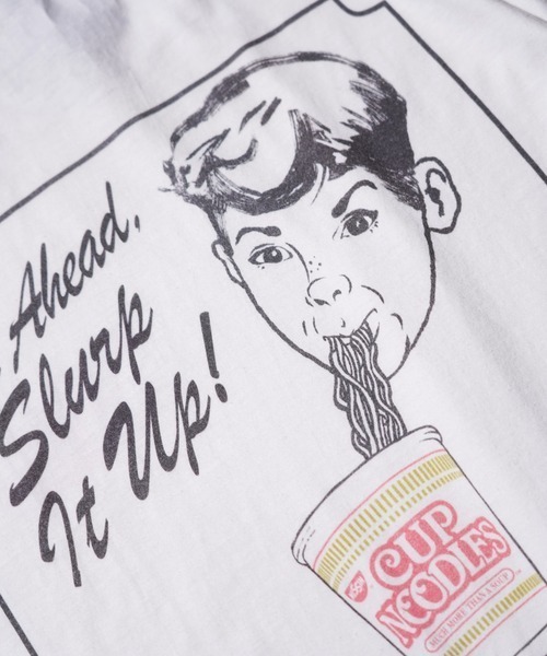 THRIFTY LOOK（スリフティールック）の「THRIFTY LOOK / THRIFTY "CUP NOODLES" TEE カップヌードル　日清（Tシャツ/カットソー・メンズ・ブラック/ホワイト/ホワイト系1・LARGE/X-LARGE/MEDIUM）」の19枚目の写真