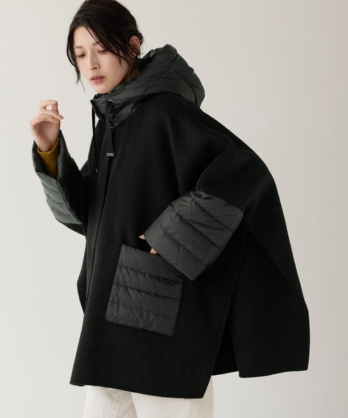 sankyo shokai(サンキョウショウカイ)の「ウール コートポンチョ ケープ(ポンチョ・レディース・ライトベージュ/ブラック/グレー/ブラウン・FREE)」の14枚目の写真