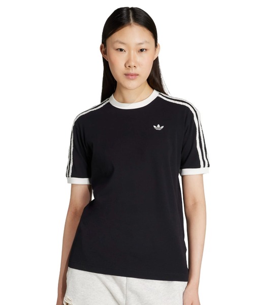 ★adidas originals★W RUFFLE 3S TEE 半袖Tシャツ★追跡可 adidas RUFFLE 3S TEE / アディダス ラッフル スリーストライプ