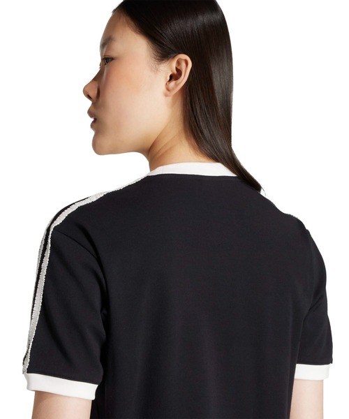 3Sストライプフリル★新作人気【ADIDAS】RUFFLE 3S TEE★3色 adidas tシャツ RUFFLE 3S TEE / アディダス ラッフル スリー