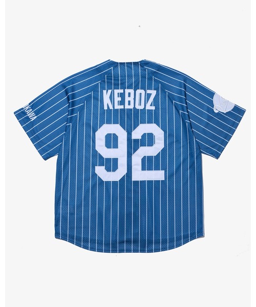 MESH STRIPE BASEBALL JERSEY（シャツ/ブラウス）｜KEBOZ