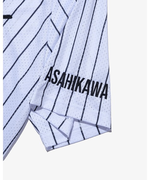 Keboz メッシュユニフォーム Lサイズ オリーブ MESH STRIPE BASEBALL JERSEY（シャツ/ブラウス）｜KEBOZ