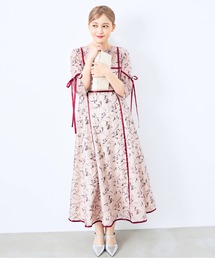 CELEN | 《2025新作》【オケージョンドレス/結婚式/お呼ばれ】フラワーオーガンジーワンピース(ドレス)