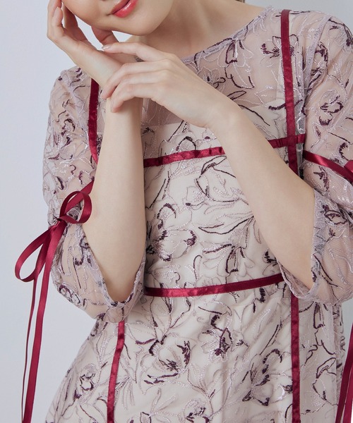 CELEN(セレン)の「【オケージョンドレス/結婚式/お呼ばれ】マルチway フラワーオーガンジーワンピース(ドレス・レディース・グリーン/パープル/ブラック・FREE)」の14枚目の写真