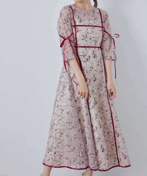 CELEN(セレン)の「【オケージョンドレス/結婚式/お呼ばれ】マルチway フラワーオーガンジーワンピース(ドレス・レディース・グリーン/パープル/ブラック・FREE)」の20枚目の写真