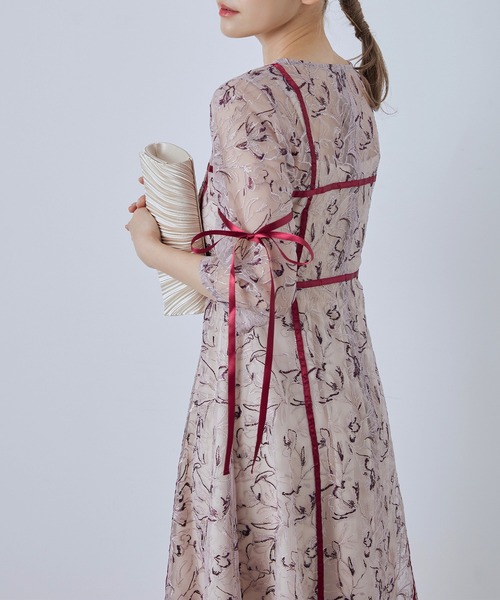 CELEN(セレン)の「【オケージョンドレス/結婚式/お呼ばれ】マルチway フラワーオーガンジーワンピース(ドレス・レディース・グリーン/パープル/ブラック・FREE)」の16枚目の写真