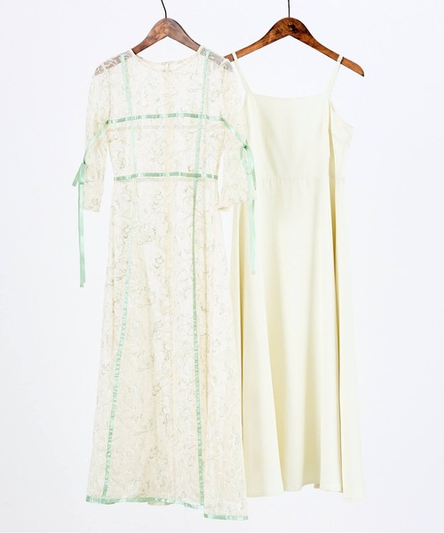 CELEN(セレン)の「【オケージョンドレス/結婚式/お呼ばれ】マルチway フラワーオーガンジーワンピース(ドレス・レディース・グリーン/パープル/ブラック・FREE)」の4枚目の写真