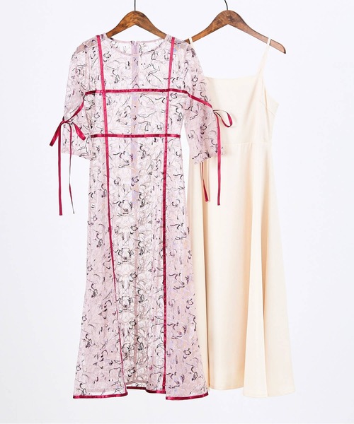 CELEN(セレン)の「【オケージョンドレス/結婚式/お呼ばれ】マルチway フラワーオーガンジーワンピース(ドレス・レディース・グリーン/パープル/ブラック・FREE)」の6枚目の写真