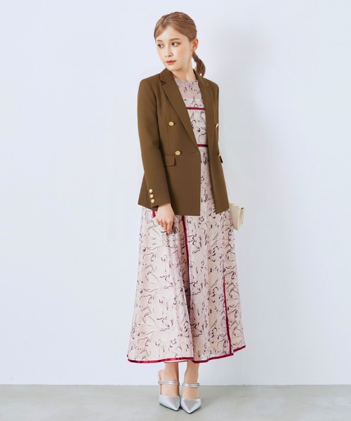 オケージョンドレス/結婚式/お呼ばれ】マルチway フラワーオーガンジー