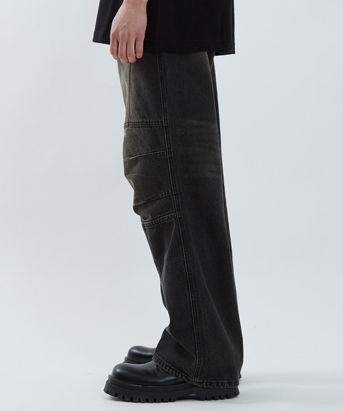 S MAX MARA ミドルライズワイドデニムパンツ BUONE ☆S Max Mara☆Buono ミドルライズフレアジーンズ (S Max Mara
