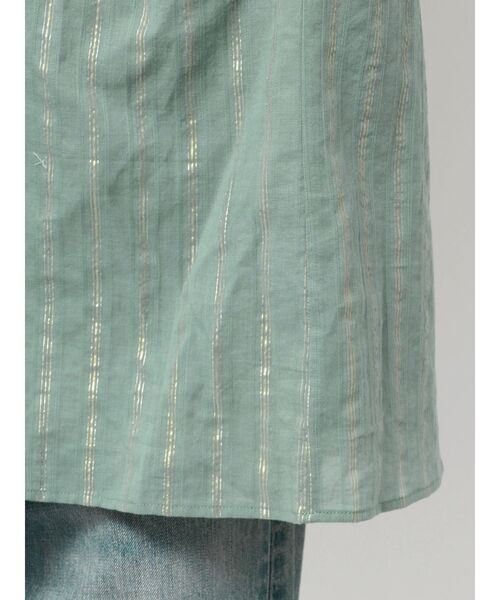 Ungrid（アングリッド）の「オフショルラメドビーハーフスリーブブラウス（シャツ/ブラウス・レディース・グリーン/オフホワイト/ブラック・FREE）」の10枚目の写真