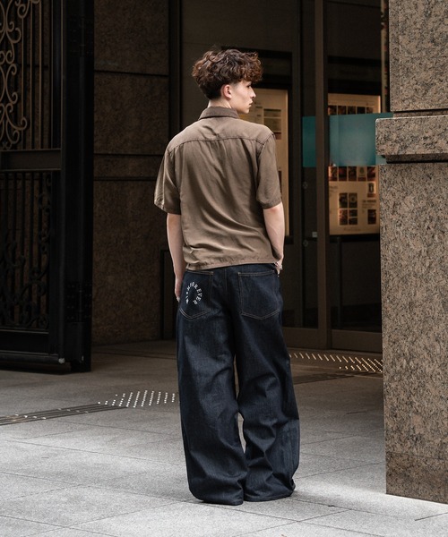 kutir(クティール)の「VINTAGELIKE RAYON CROPPED SHIRT/ヴィンテージライクレーヨンクロップドシャツ(シャツ/ブラウス・メンズ・ブラウン/グレー/ブラック・MEDIUM/LARGE)」の4枚目の写真