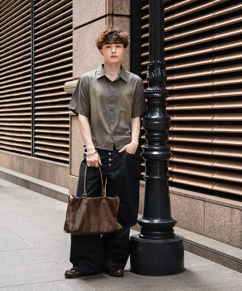 kutir(クティール)の「VINTAGELIKE RAYON CROPPED SHIRT/ヴィンテージライクレーヨンクロップドシャツ(シャツ/ブラウス・メンズ・ブラウン/グレー/ブラック・MEDIUM/LARGE)」の13枚目の写真