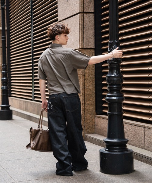 kutir(クティール)の「VINTAGELIKE RAYON CROPPED SHIRT/ヴィンテージライクレーヨンクロップドシャツ(シャツ/ブラウス・メンズ・ブラウン/グレー/ブラック・MEDIUM/LARGE)」の11枚目の写真
