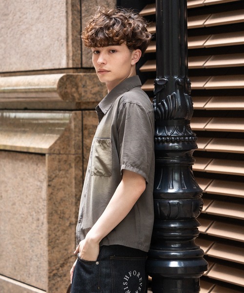kutir(クティール)の「VINTAGELIKE RAYON CROPPED SHIRT/ヴィンテージライクレーヨンクロップドシャツ(シャツ/ブラウス・メンズ・ブラウン/グレー/ブラック・MEDIUM/LARGE)」の16枚目の写真