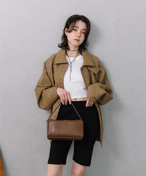 Beau're（ヴュレ）の「BEAURE Simple ボストン Bag（ボストンバッグ・レディース・ペールイエロー/ブラウン/ブラック・FREE）」の10枚目の写真