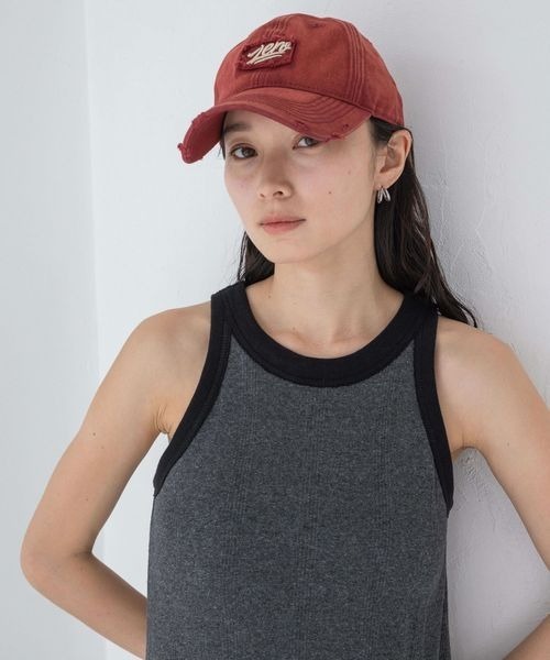 JEANASIS（ジーナシス）の「ロゴウォッシュドCAP/499165（キャップ・レディース・レッド系その他/ブラウン系その他/ブラック系その他・FREE）」の3枚目の写真