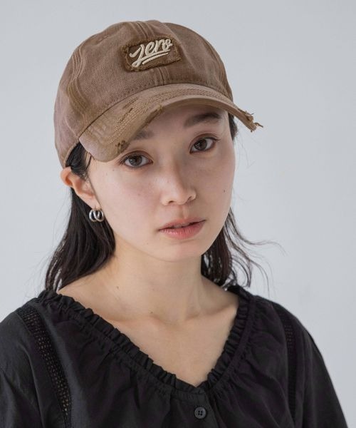 JEANASIS（ジーナシス）の「ロゴウォッシュドCAP/499165（キャップ・レディース・レッド系その他/ブラウン系その他/ブラック系その他・FREE）」の11枚目の写真