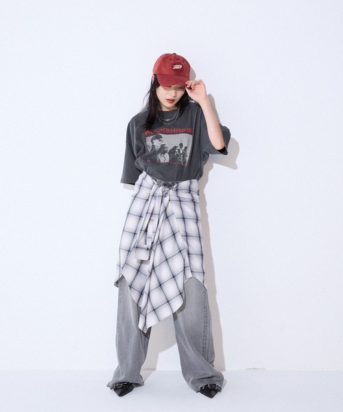 JEANASIS（ジーナシス）の「ロゴウォッシュドCAP/499165（キャップ・レディース・レッド系その他/ブラウン系その他/ブラック系その他・FREE）」の7枚目の写真