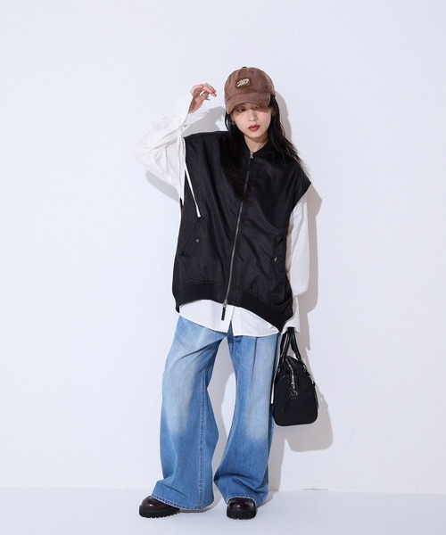 JEANASIS（ジーナシス）の「ロゴウォッシュドCAP/499165（キャップ・レディース・レッド系その他/ブラウン系その他/ブラック系その他・FREE）」の4枚目の写真