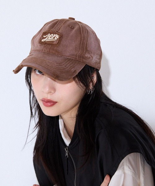 JEANASIS（ジーナシス）の「ロゴウォッシュドCAP/499165（キャップ・レディース・レッド系その他/ブラウン系その他/ブラック系その他・FREE）」の6枚目の写真