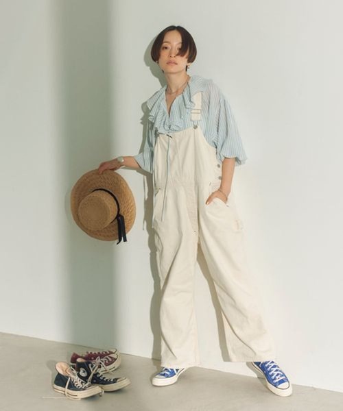 高山都さんコラボ　コットン柄アソートフリルブラウス 高山都さんコラボ》コットン柄アソートフリルブラウス（シャツ