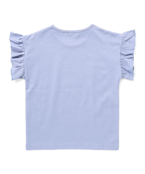 BeBe(ベベ)の「ちょうちょモチーフFLEURロゴ天竺フリル袖Tシャツ(90~160cm)(Tシャツ/カットソー・キッズ・ブルー/イエロー・120cm/130cm/140cm/150cm/110cm)」の9枚目の写真