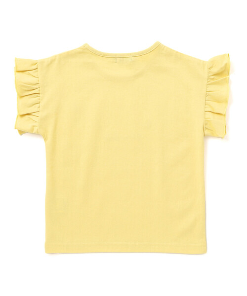 BeBe(ベベ)の「ちょうちょモチーフFLEURロゴ天竺フリル袖Tシャツ(90~160cm)(Tシャツ/カットソー・キッズ・ブルー/イエロー・120cm/130cm/140cm/150cm/110cm)」の11枚目の写真