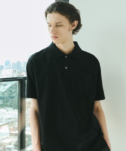 UNITED TOKYO(ユナイテッドトウキョウ)の「【残りわずか】大人のリラックスPOLO |オフィスカジュアル/日本製/ビジネス/クールビズ(Tシャツ/カットソー・メンズ・ホワイト/ブラック/ダークグレー・1/2/3)」の2枚目の写真