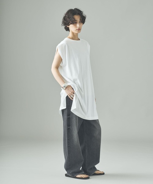 tシャツ Curensology(カレンソロジー)/「WEB限定」NEWタックスリーブTシャツ レディース Curensology(カレンソロジー)/【WEB限定】NEWタックスリーブT