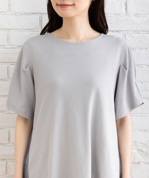 sabstreet my standard（サブストリートマイスタンダード）の「FONTLAB チュールレイヤードカットソー（Tシャツ/カットソー・レディース・グレー/ピンク・38）」の10枚目の写真