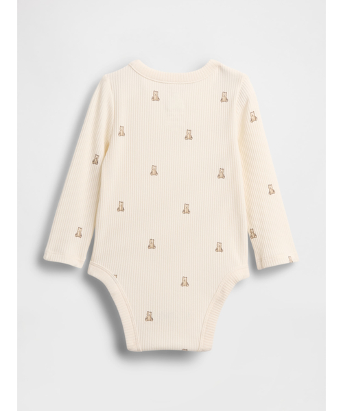 GAP（ギャップ）の「はじめてのお気に入り 細リブ クロスオーバー ボディスーツ (ベビー)（ロンパース・キッズ・ピンク/アイボリー・50cm/60cm/70cm/80ｃｍ）」の4枚目の写真