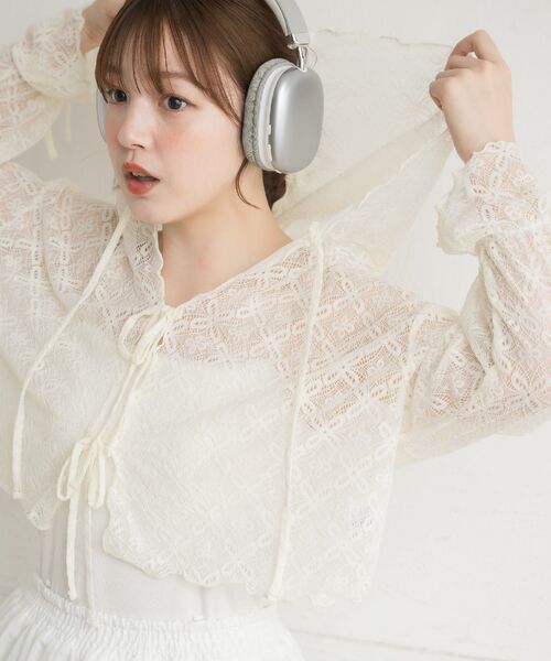 RETRO GIRL（レトロガール）の「レースフーディ（パーカー・レディース・ナチュラル/ブラック・FREE）」の3枚目の写真