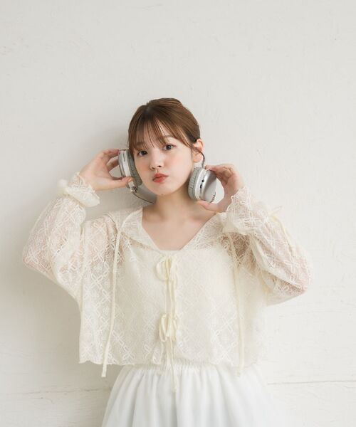 RETRO GIRL（レトロガール）の「レースフーディ（パーカー・レディース・ナチュラル/ブラック・FREE）」の4枚目の写真