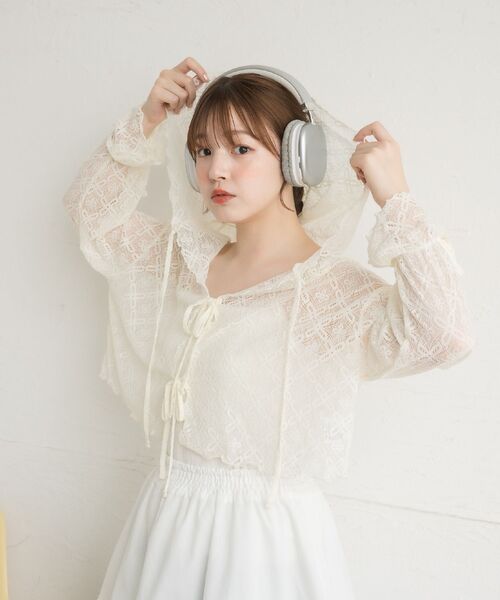 RETRO GIRL（レトロガール）の「レースフーディ（パーカー・レディース・ナチュラル/ブラック・FREE）」の6枚目の写真