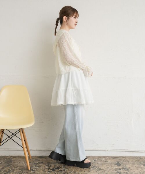 RETRO GIRL（レトロガール）の「レースフーディ（パーカー・レディース・ナチュラル/ブラック・FREE）」の8枚目の写真