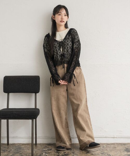 RETRO GIRL（レトロガール）の「レースフーディ（パーカー・レディース・ナチュラル/ブラック・FREE）」の15枚目の写真