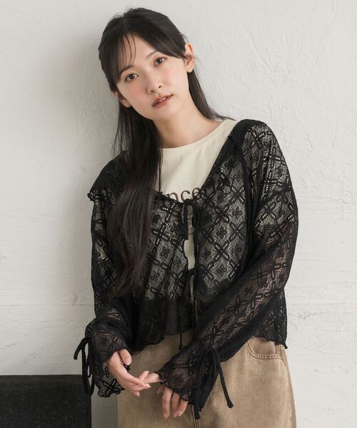 RETRO GIRL（レトロガール）の「レースフーディ（パーカー・レディース・ナチュラル/ブラック・FREE）」の19枚目の写真