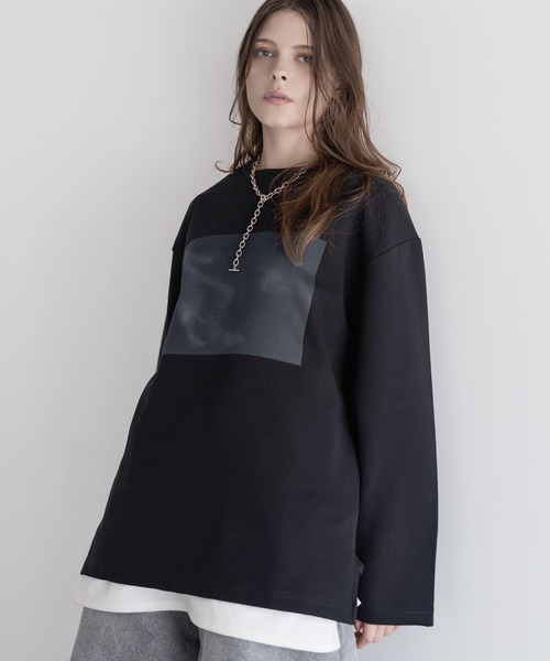 SOCCE(ソーシー)の「コットンポンチサイドスリットプリントロンT(Tシャツ/カットソー・メンズ・ホワイト系2/ブラック系1/ホワイト系1/ブラック系2・M/S/XL/L)」の7枚目の写真