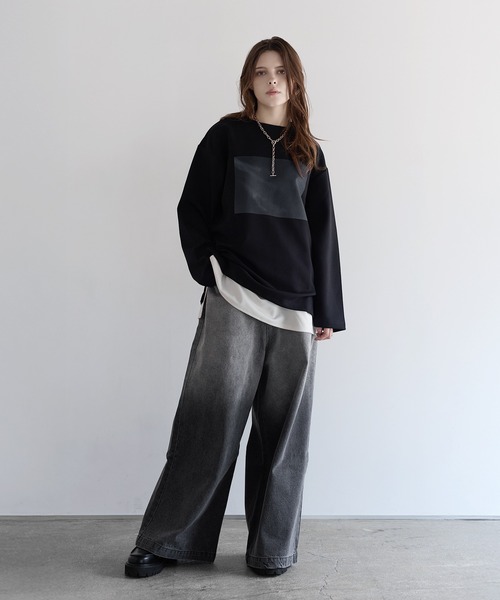 SOCCE(ソーシー)の「コットンポンチサイドスリットプリントロンT(Tシャツ/カットソー・メンズ・ホワイト系2/ブラック系1/ホワイト系1/ブラック系2・M/S/XL/L)」の16枚目の写真