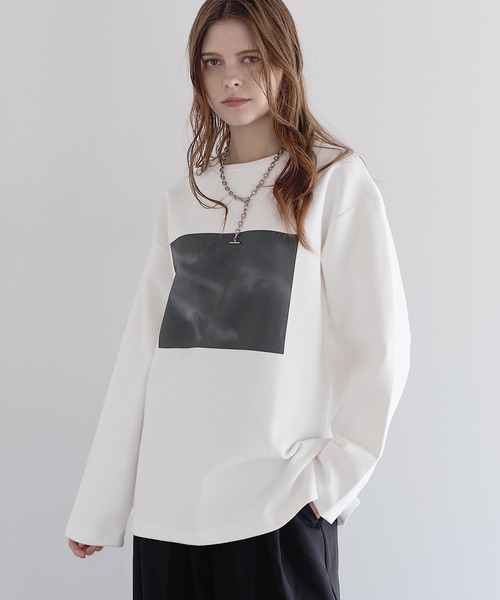 マレ サイドスリットポンチTシャツ ホワイト マレ サイドスリットポンチTシャツ ホワイト CTHY tシャツ ポンチ