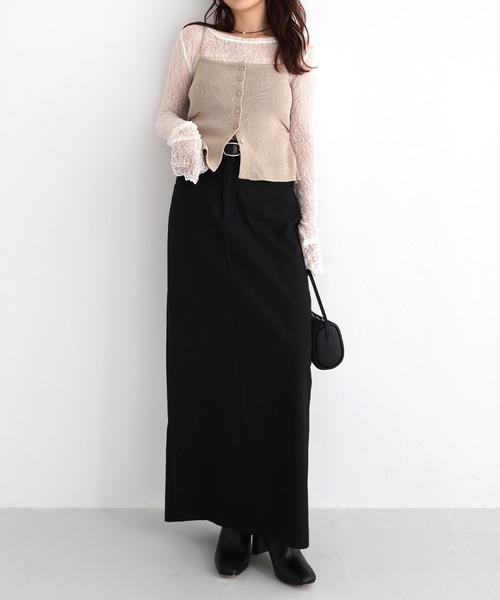 Freesia by andme（フリージアバイアンドミー）の「シアーレース長袖トップス（Tシャツ/カットソー・レディース・ブラック/ブルー/オフホワイト/ブラウン系その他・FREE）」の17枚目の写真