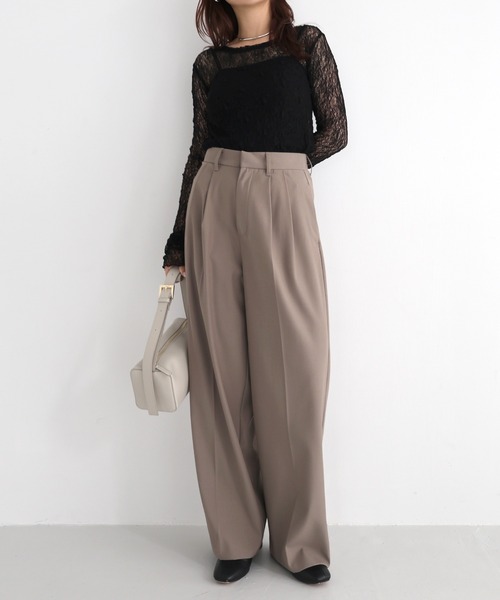 Freesia by andme（フリージアバイアンドミー）の「シアーレース長袖トップス（Tシャツ/カットソー・レディース・ブラック/ブルー/オフホワイト/ブラウン系その他・FREE）」の21枚目の写真