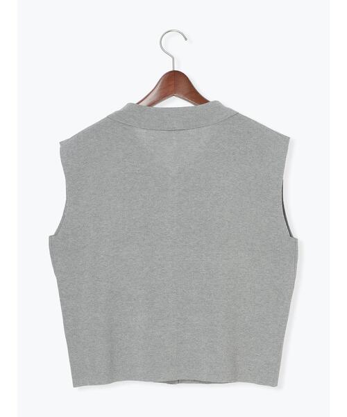 Te chichi（テチチ）の「総針Wポケットスリーブレスポロニット（ニット/セーター・レディース・ブラック/グレー/オフホワイト・F）」の20枚目の写真